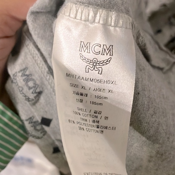MENS MCM LOGO T-SHIRT GREY & BLACK | size XL. - Picture 5 of 6